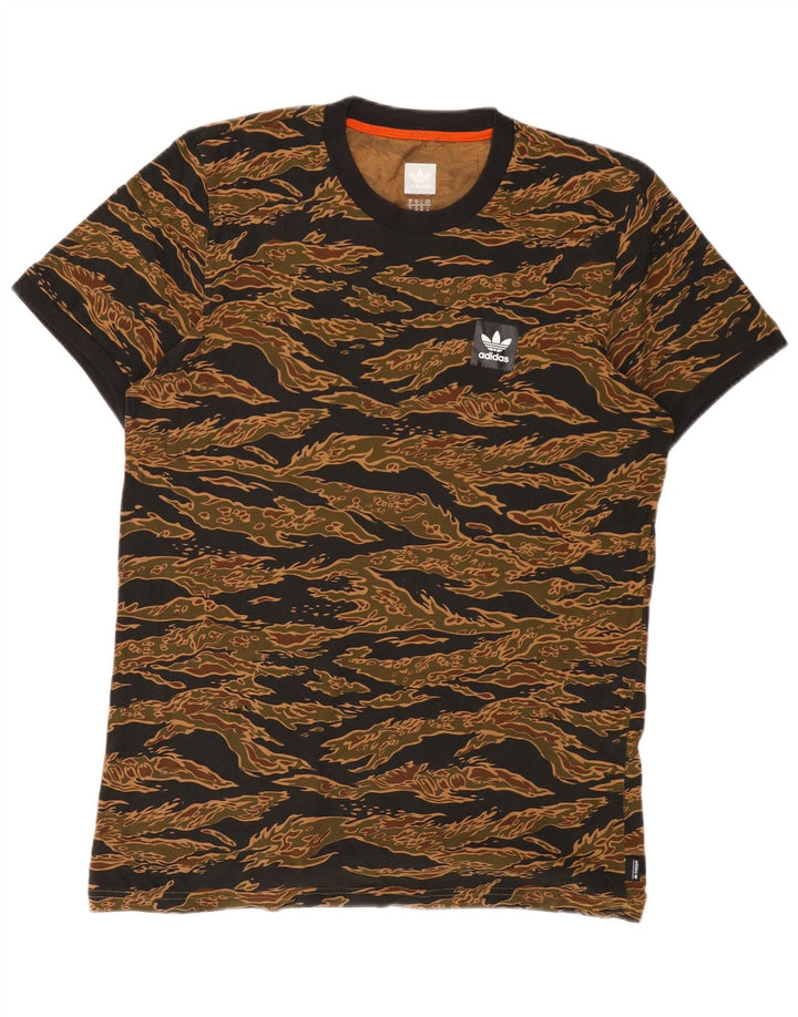 ADIDAS Herren T-Shirt Top Mittelbraun Camouflage