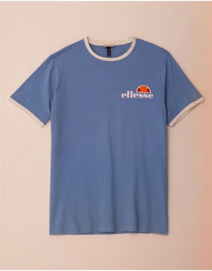 Ellesse Herren T-Shirt Top mittelblaue Baumwolle