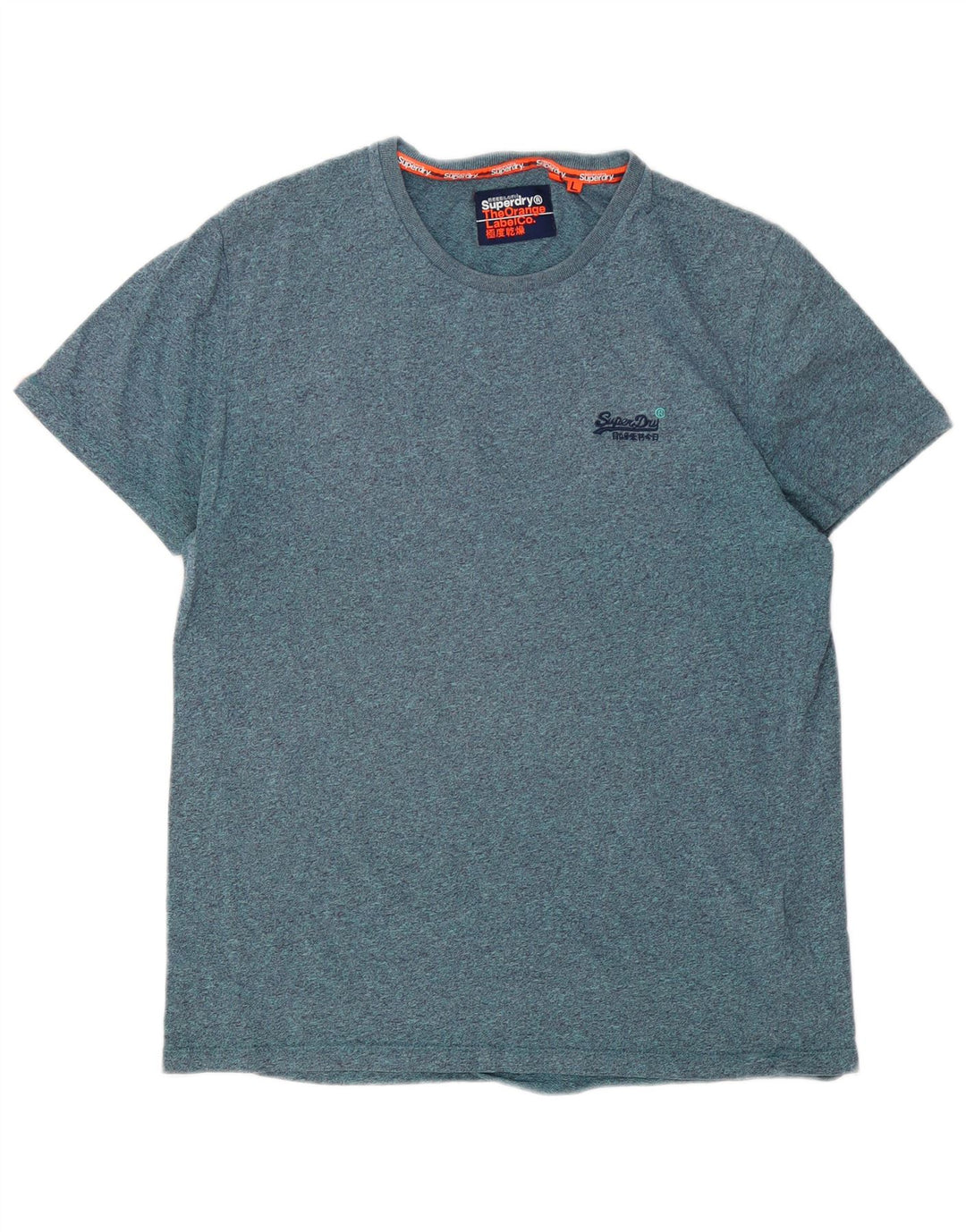 Superdry Herren T-Shirt-Oberteil, groß, blau meliert
