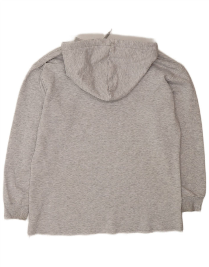 Topshop Womens Tall Übergroßer Kapuzenpullover UK 10 Small Grau Polyester