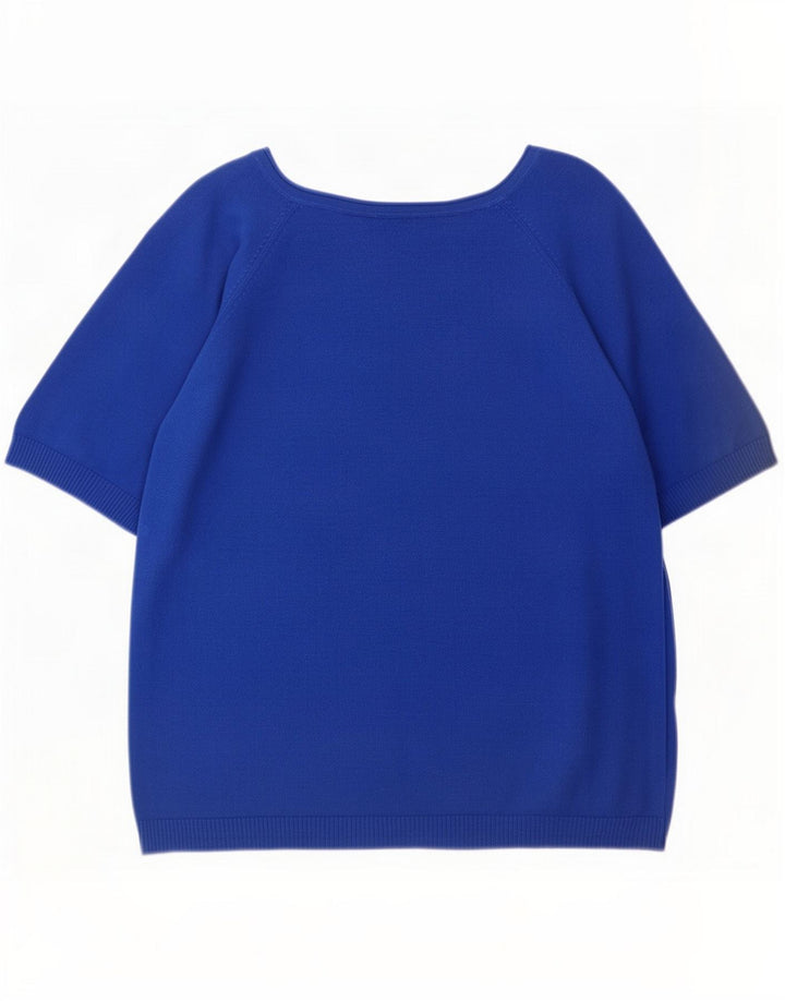 Zara Damen Bluse Top UK 14 Mittelblau