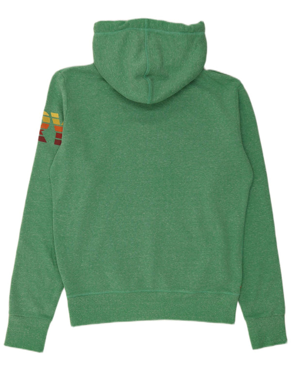 Superdry Herren Grafik-Kapuzenpullover aus mittelgrüner Baumwolle