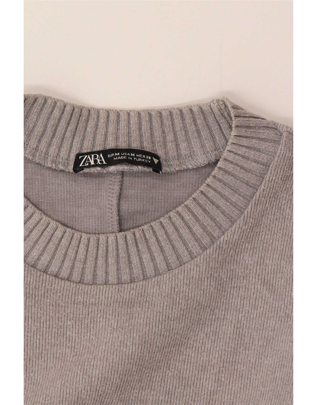 Zara Damen-Blusenoberteil mit lockerer Passform, UK 14, Mittelgrau