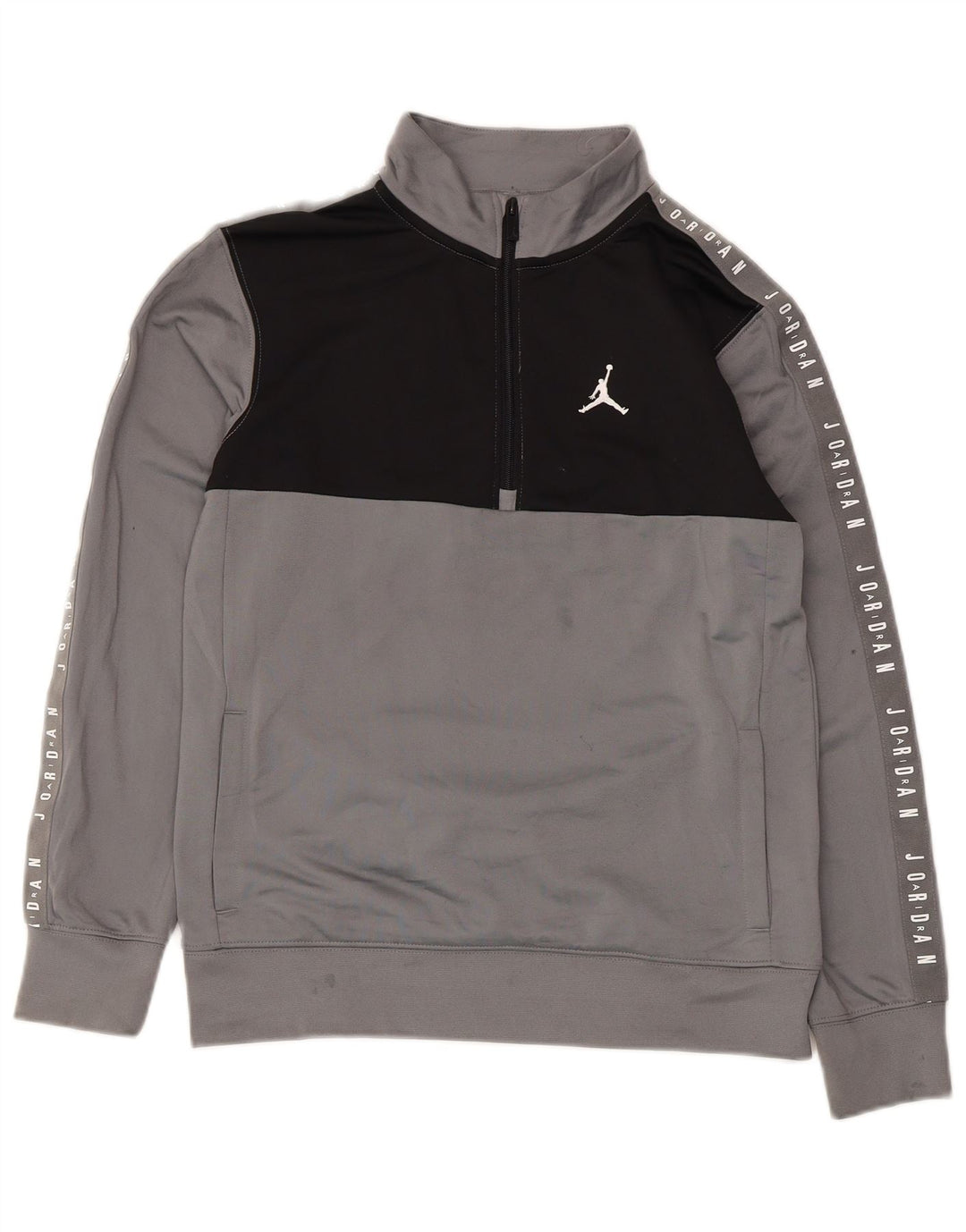Jordan Jungen-Sweatshirt mit Grafik, 12–13 Jahre, Größe L, Grau, Farbblock