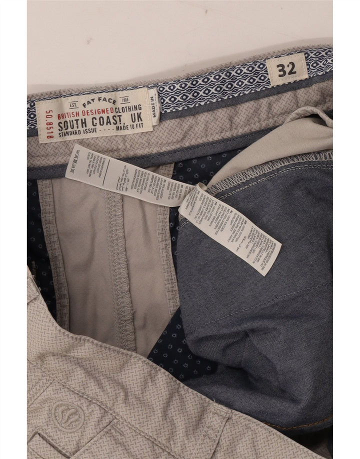 Fat Face Herren Chinoshorts W32 mittelgraue Baumwolle