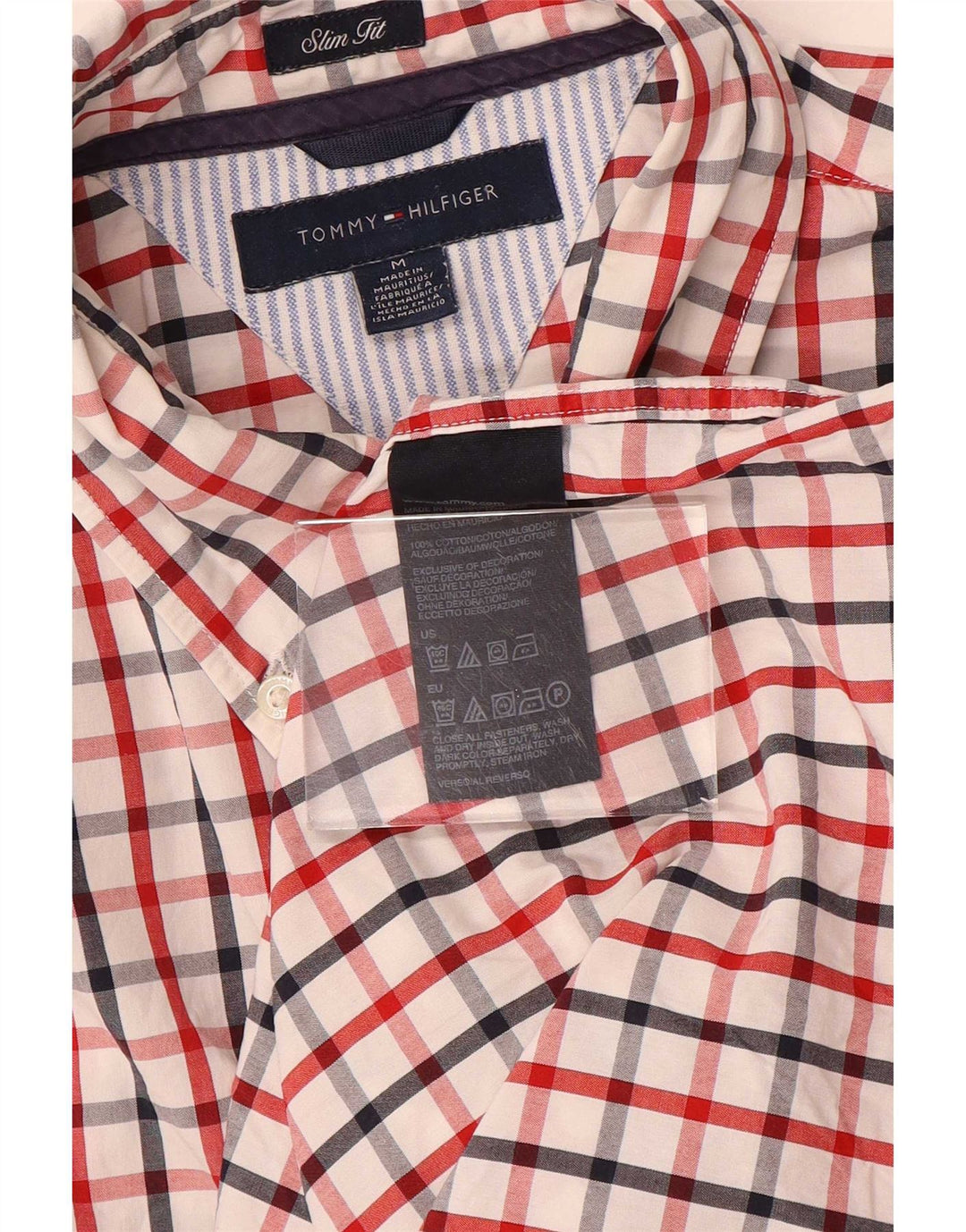 Tommy Hilfiger Herren-Slim-Fit-Hemd, mittelgroß, mehrfarbig, kariert, Baumwolle