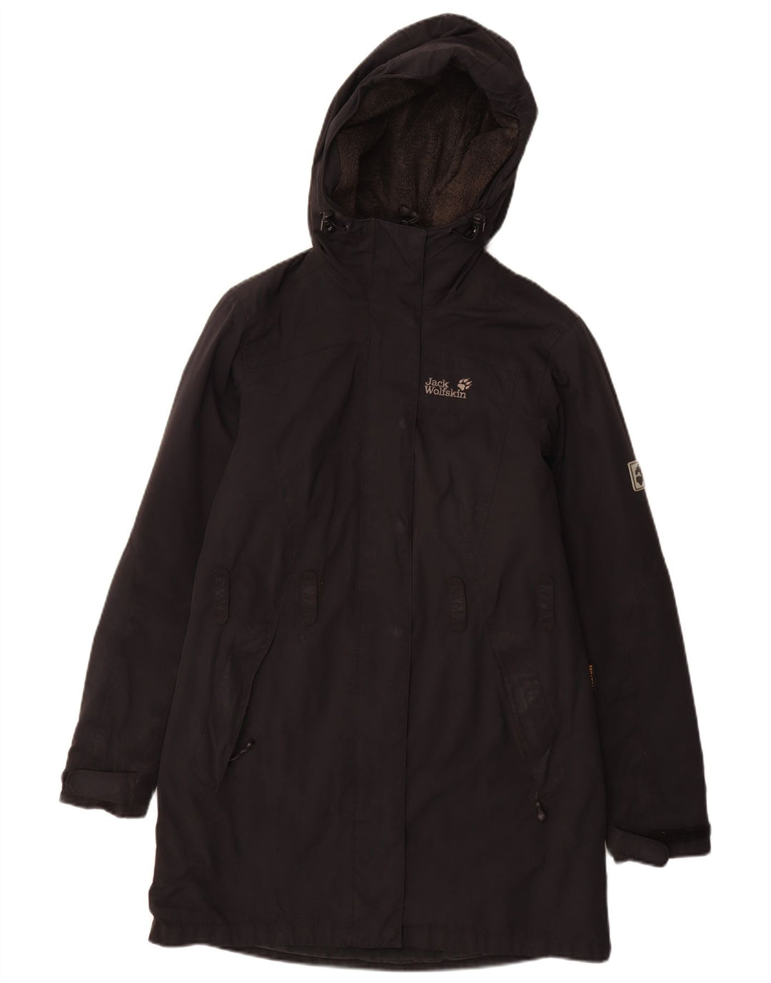 JACK WOLFSKIN Damen-Windjacke mit Kapuze, Gr. 10, Größe S, Schwarz, Polyamid