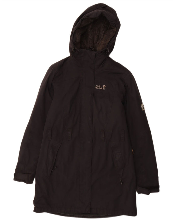 JACK WOLFSKIN Damen-Windjacke mit Kapuze, Gr. 10, Größe S, Schwarz, Polyamid