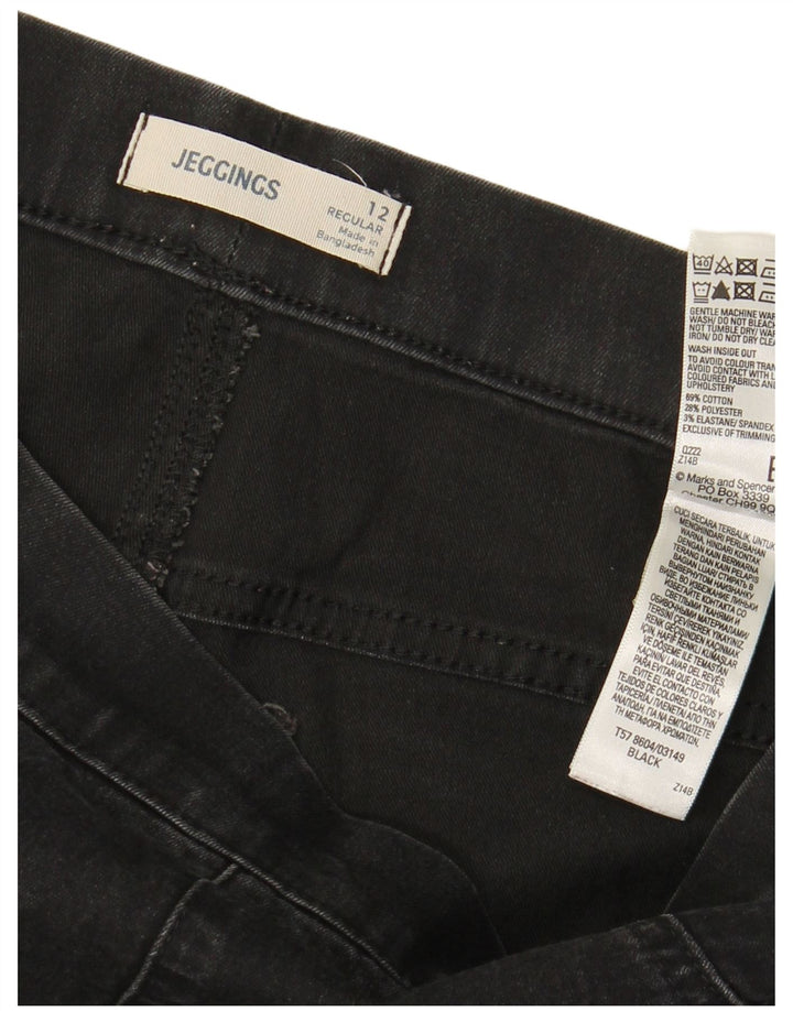 Marks & Spencer Damen Jegging-Jeans mit normaler Passform, UK 12, M, W30, L28, Schwarz