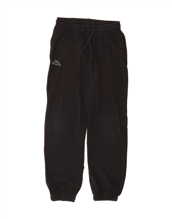 KAPPA Womens Tracksuit Trousers Joggers UK 12 Medium  Black Cotton Vintage Kappa and Second-Hand Kappa from Messina Hembry 