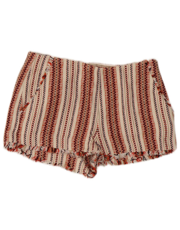 Zara Damen Trafaluc Chino Shorts XS W26 Mehrfarbig gestreift