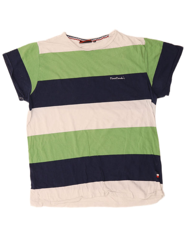 Pierre Cardin Herren T-Shirt Top XL Mehrfarbig gestreift aus Baumwolle