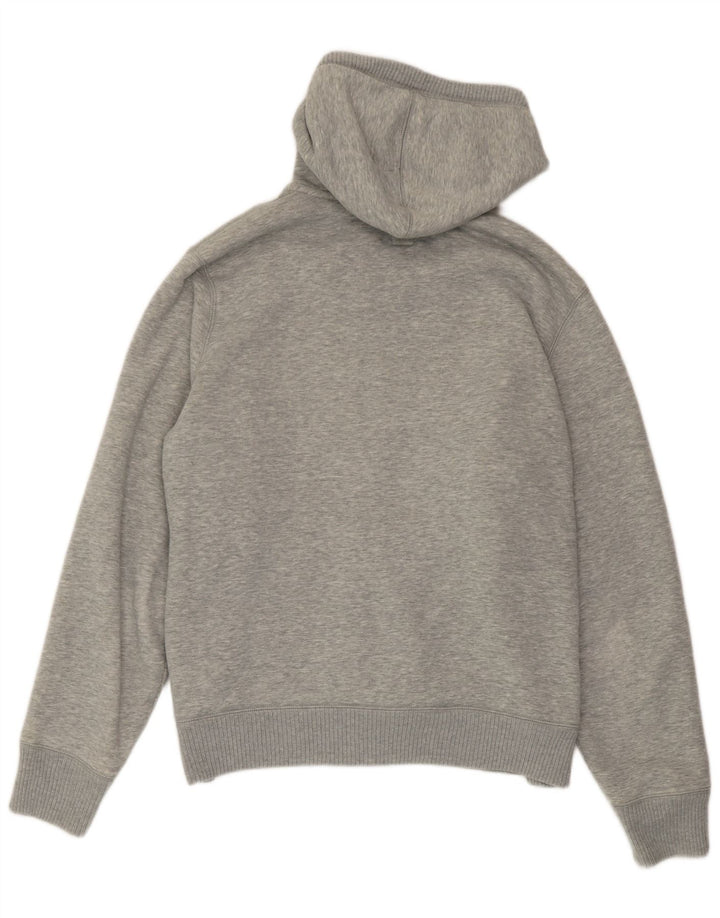 Gap Herren-Kapuzenpullover mit grafischem Reißverschluss, groß, aus grauer Baumwolle