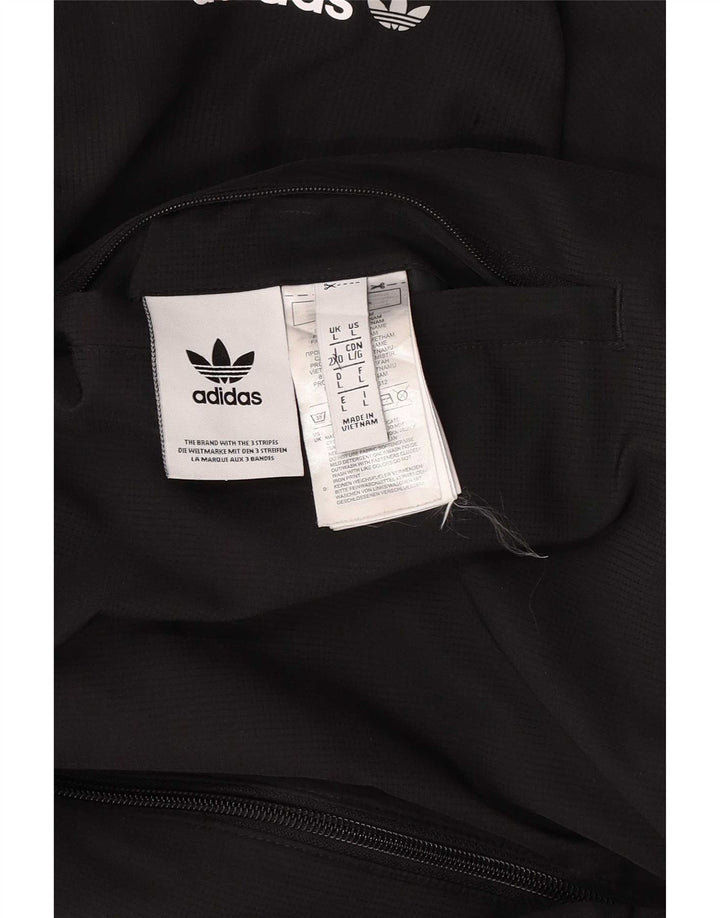 Adidas Herren Graphic Hooded Reversible Jacke UK 40 Large Schwarz Polyester