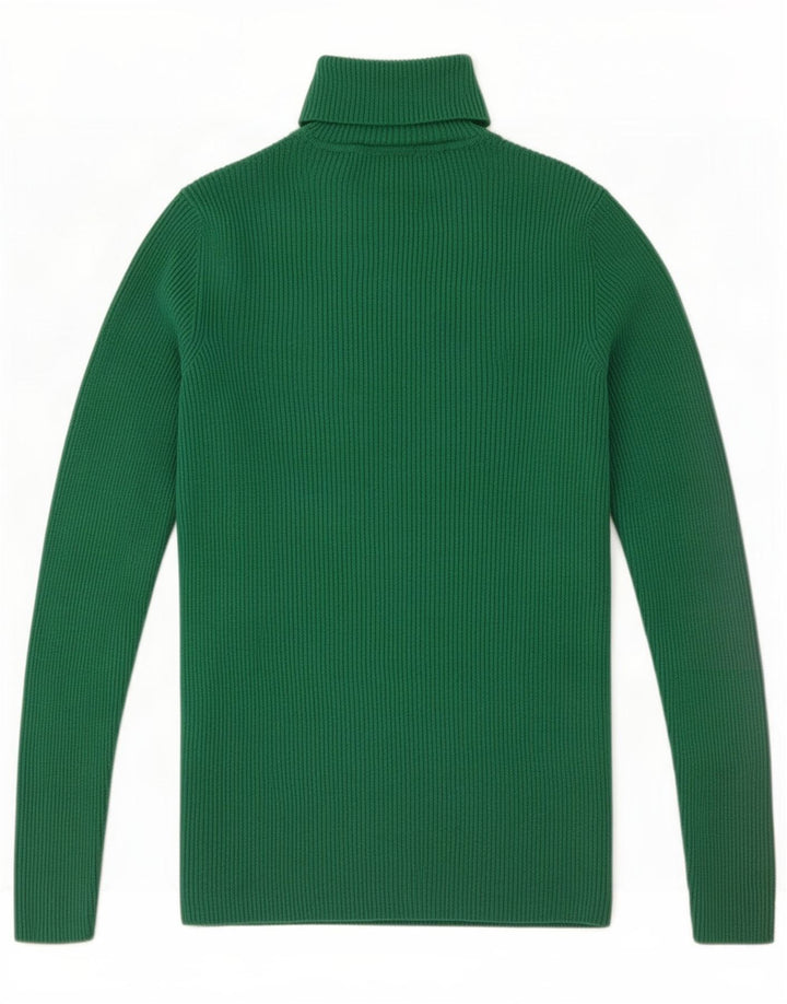 Marks & Spencer Damen-Pullover mit Rollkragen, Gr. 10, Größe S, grüne Viskose