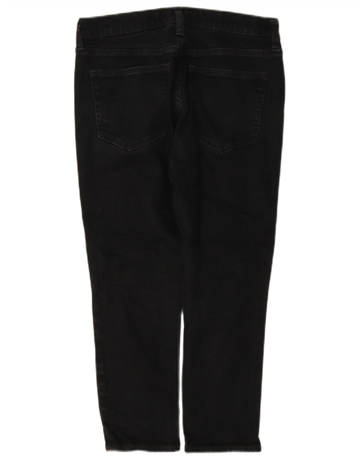 Gap Damen Girlfriend-Cropped-Jeans W27 L23 Schwarze Baumwolle
