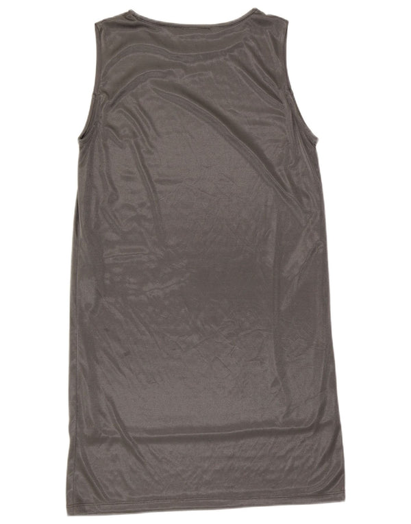 Ärmelloses Etuikleid für Damen von Zara, Gr. 44, Größe L, Silber, Polyester