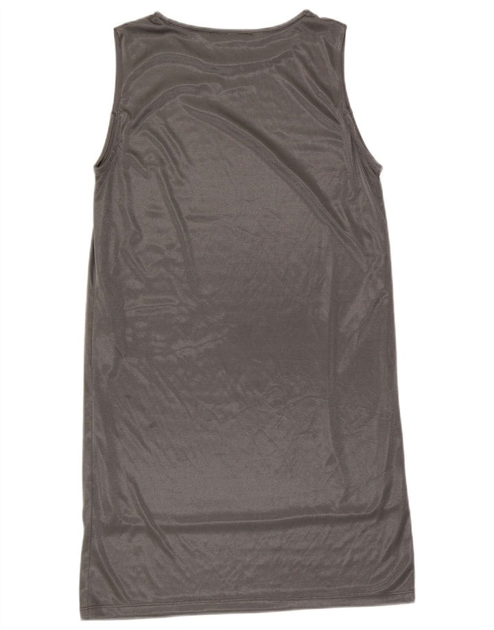 Ärmelloses Etuikleid für Damen von Zara, Gr. 44, Größe L, Silber, Polyester