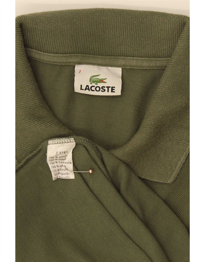 Lacoste Herren Poloshirt Größe 7 2XL Grüne Baumwolle