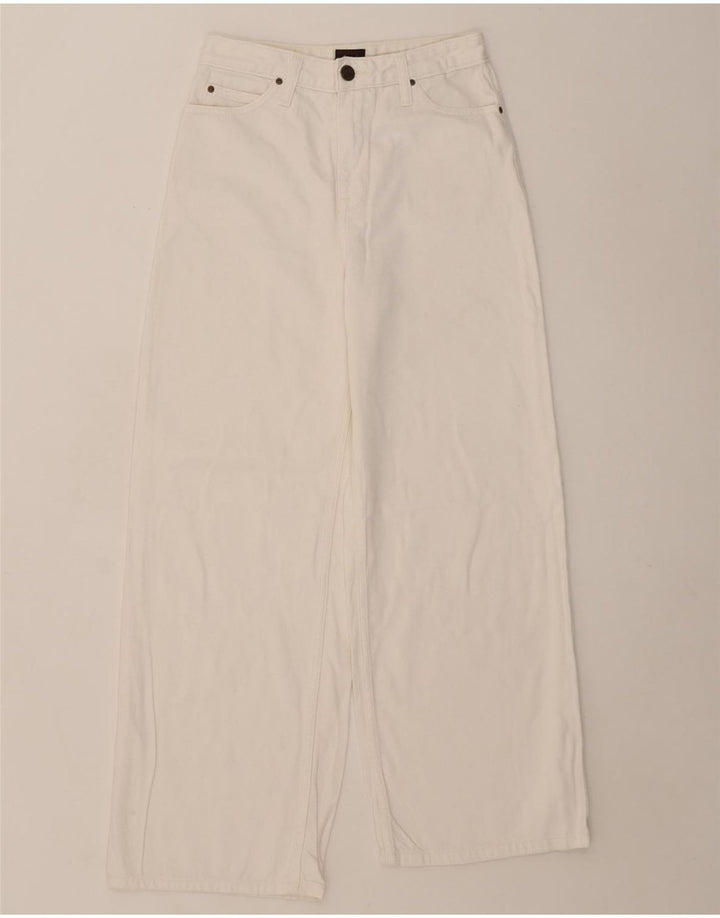 LEE Damen Stella Wide Leg Jeans W27 L27 Weiße Baumwolle