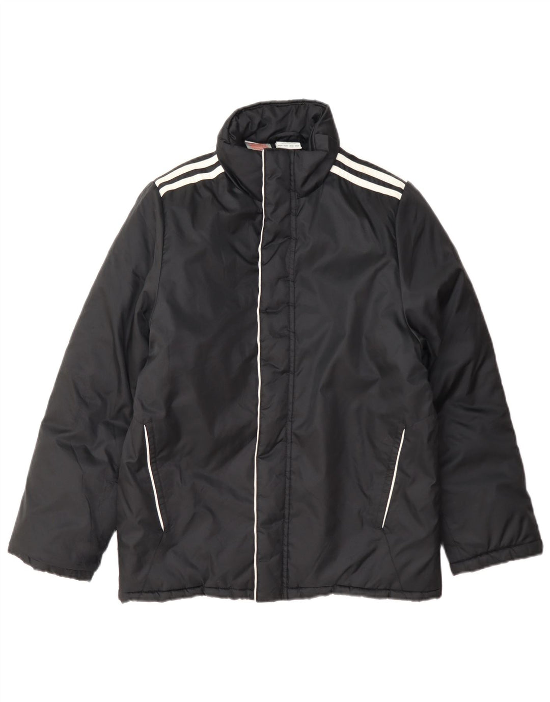 Adidas Jungen Wattierte Jacke 11-12 Jahre Schwarzes Nylon