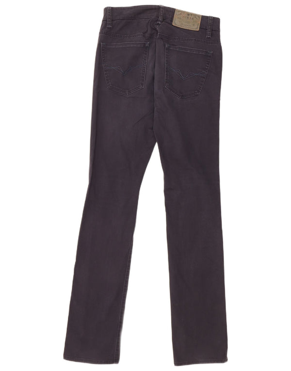 Guess Mens Slim Casual Trousers W28 L34 Navy Blue Cotton