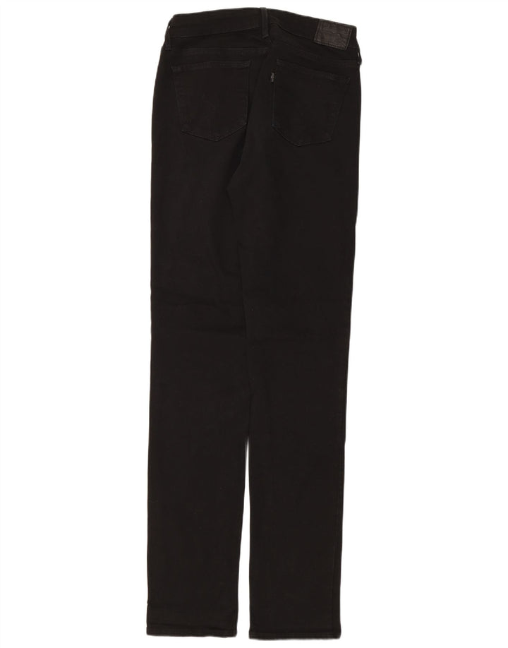 Levi's Damen 710 Slim Jeans W30 L34 Schwarze Baumwolle