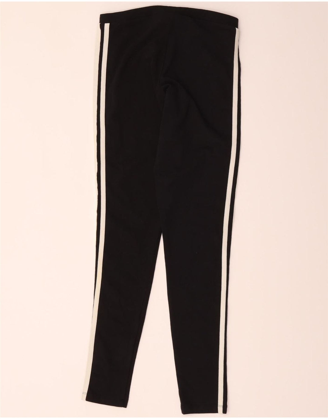 Adidas Damen Leggings UK 10 Small Schwarz Baumwolle