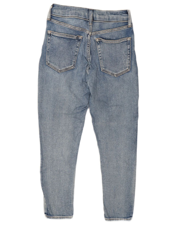 Topshop Damen Petite Crop Skinny Jeans W28 L24 Blaue Baumwolle