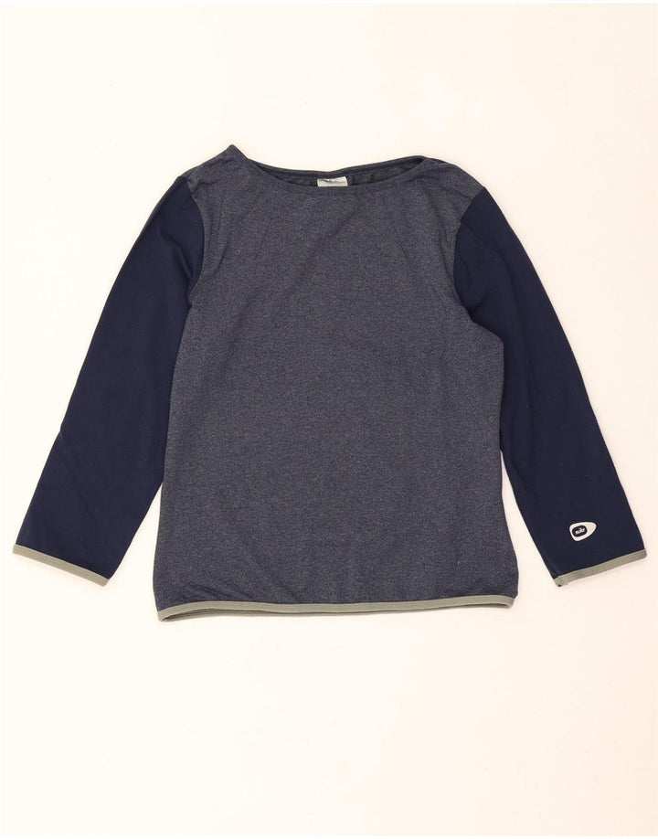 Nike Damen-Oberteil mit langen Ärmeln, US 4/6, Größe S, Marineblau, Colourblock-Nylon