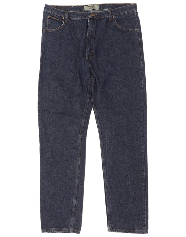 Wrangler Herren Straight Jeans W40 L36 Marineblaue Baumwolle