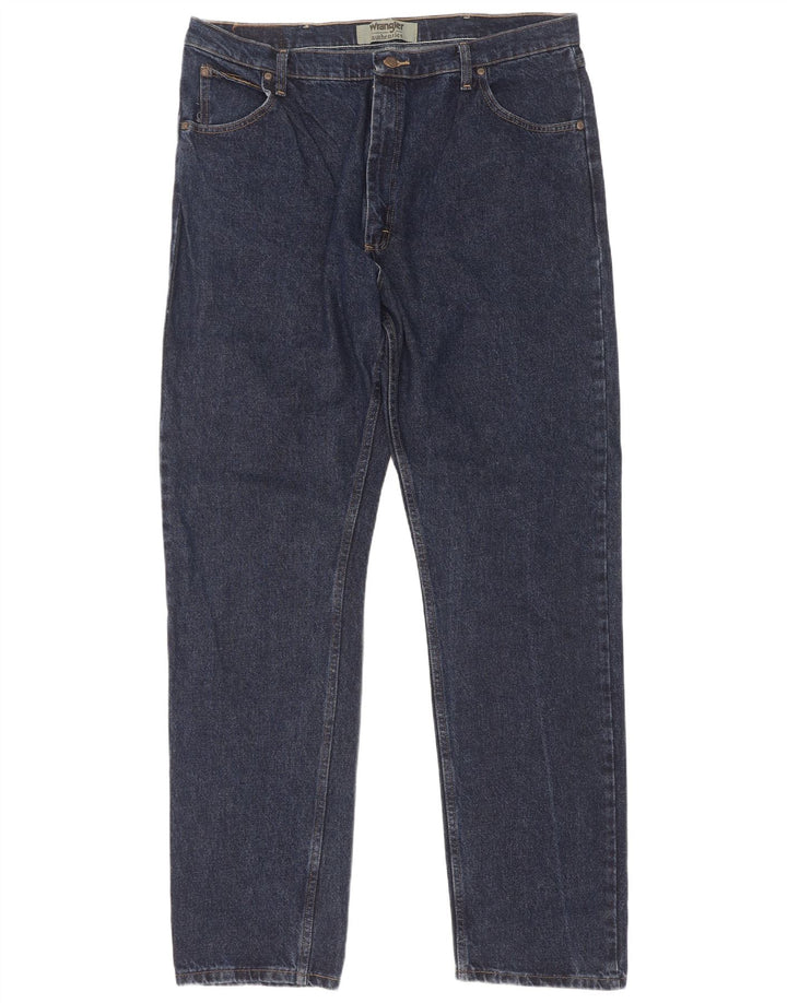 Wrangler Herren Straight Jeans W40 L36 Marineblaue Baumwolle