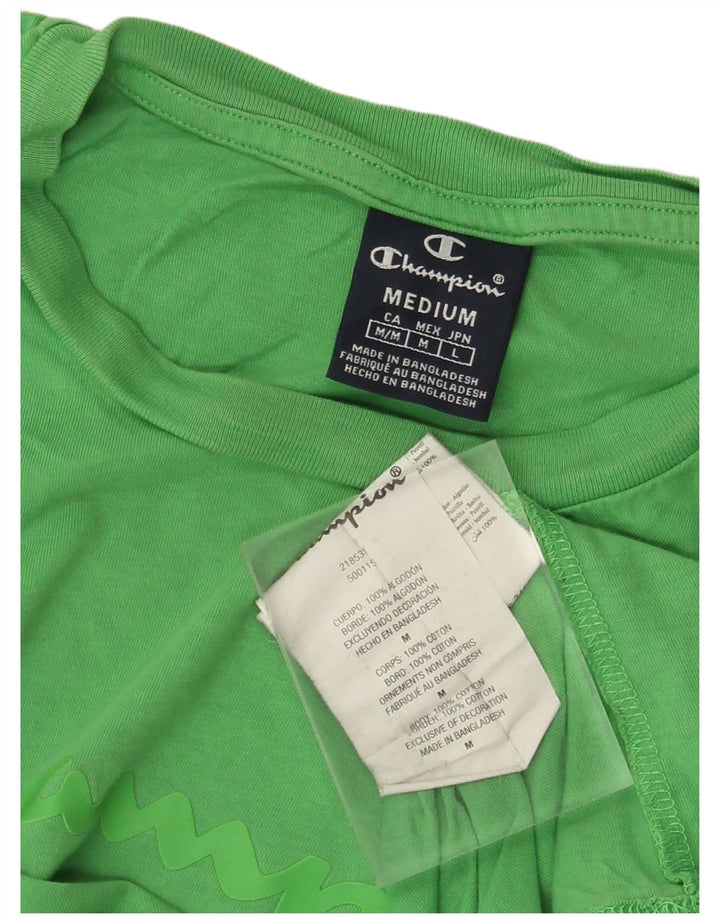 CHAMPION Herren-T-Shirt mit Grafik, mittelgrüne Baumwolle