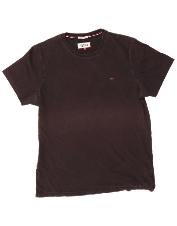 Tommy Hilfiger Herren T-Shirt Top Large Schwarz Baumwolle