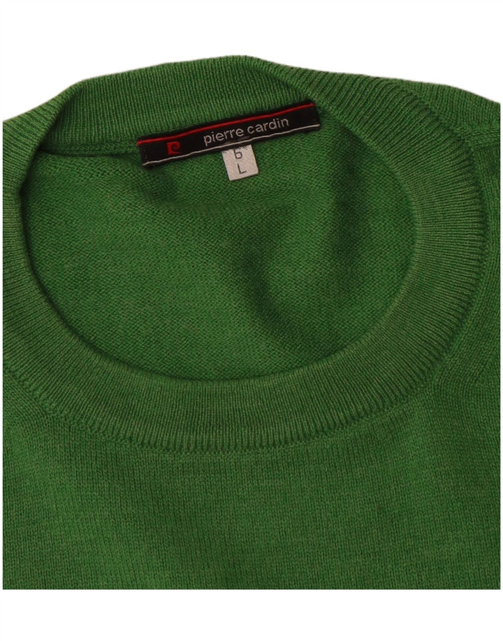 Pierre Cardin Herren-Pullover mit Rundhalsausschnitt, Größe L, Grün
