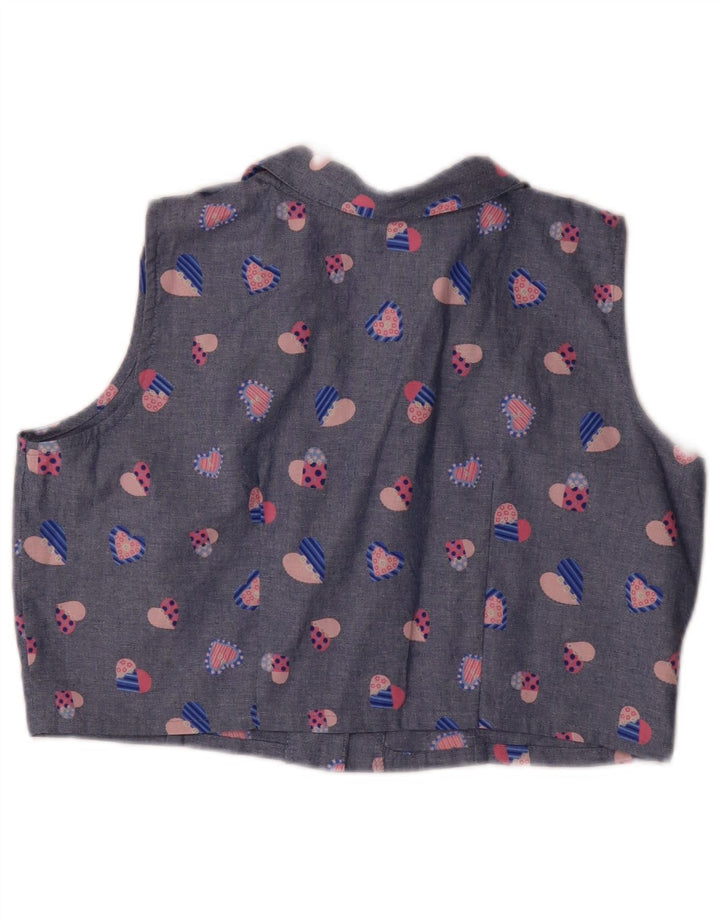 Vintage Damen 2-teiliges Rockset Medium W32 Blau Geometrisch