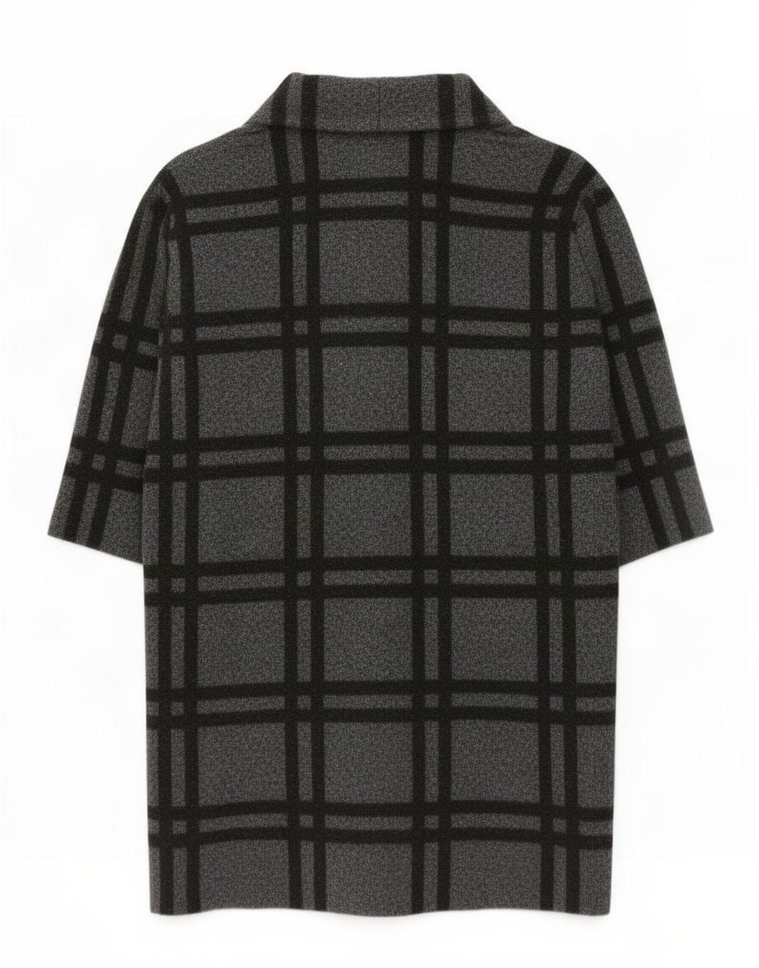 Zara Damen Übergroßer Mantel UK 16 Großes grau kariertes Polyester