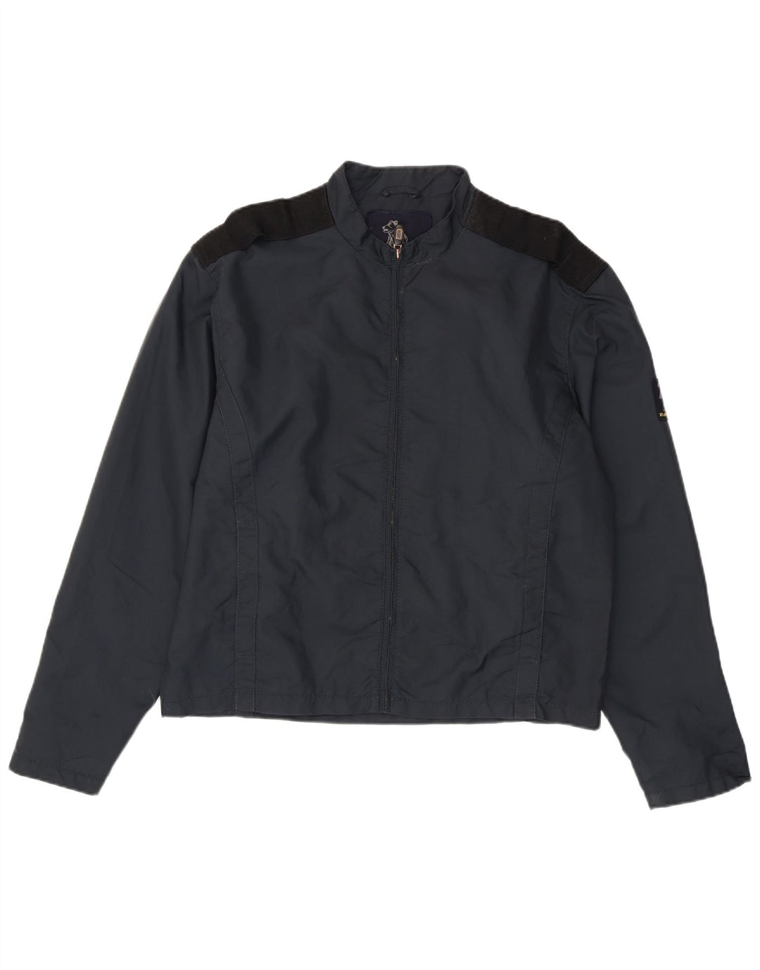 Refrigue Herren Bomberjacke UK 44 2XL Marineblaues Colourblock-Nylon
