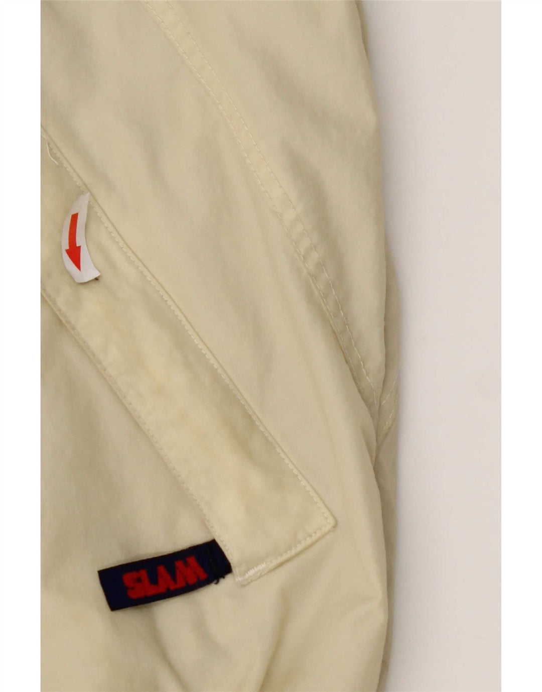 Slam Herren-Bomberjacke mit Kapuze, UK 44 2XL, gebrochenes weißes Nylon