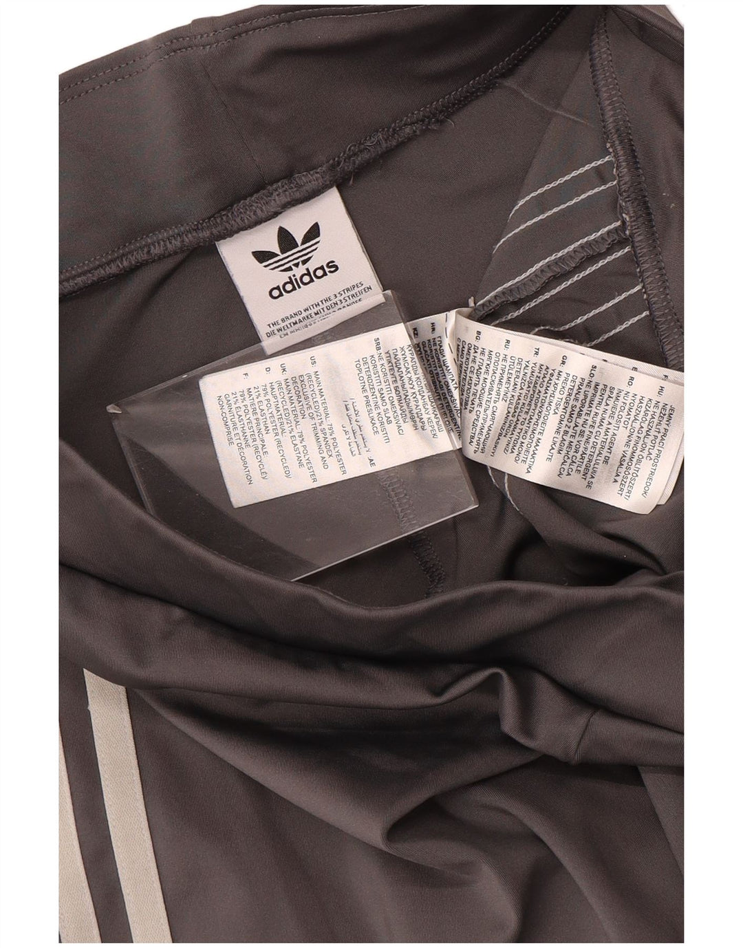 Adidas Damen Flare Leggings UK 12 Mittelgraues Polyester