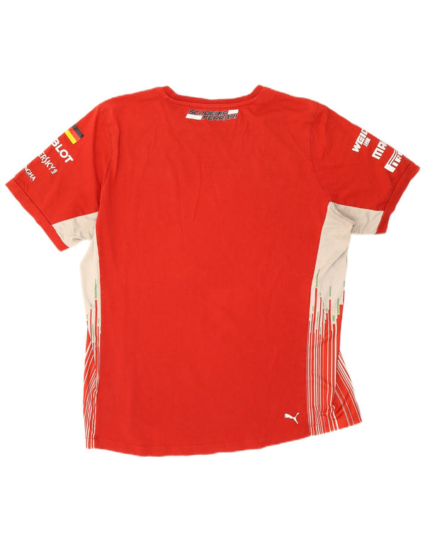 Puma Herren Ferrari Graphic T-Shirt Top XL Rot Baumwolle