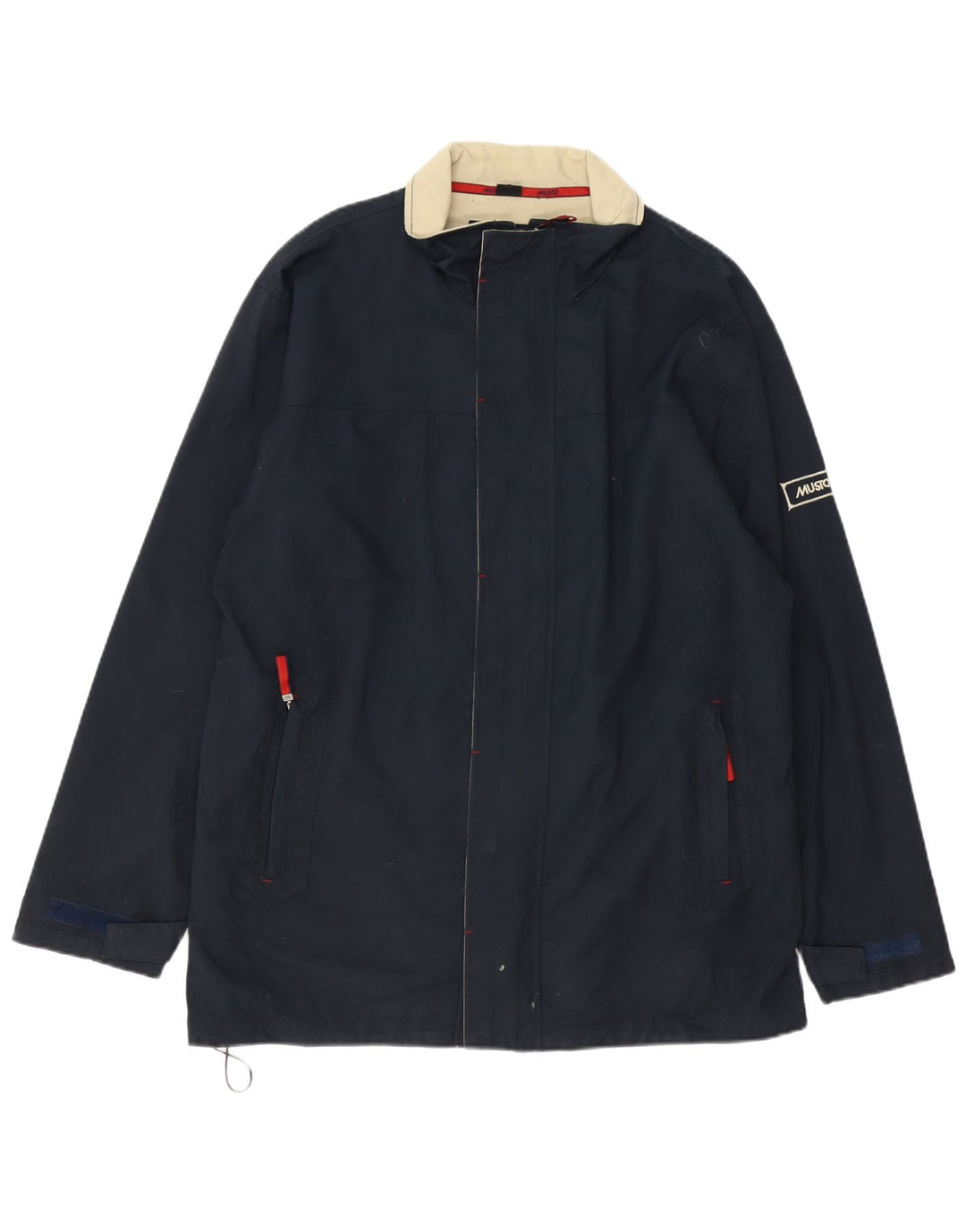 Musto Herren Regenjacke UK 40 Large Marineblaues Nylon