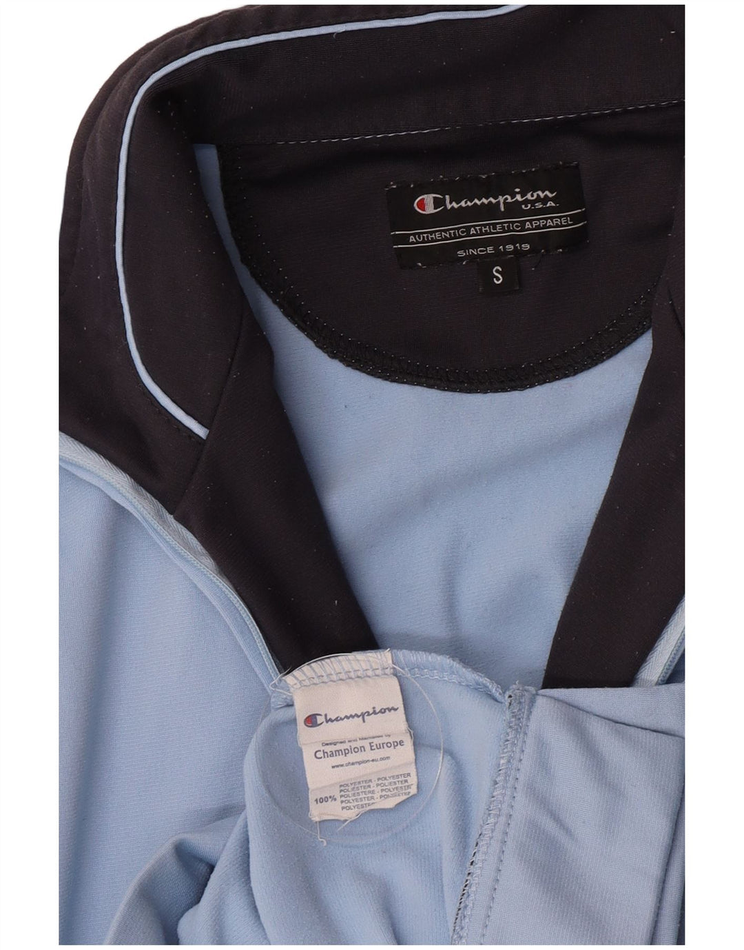 Champion Herren-Trainingsanzug-Oberteil, Jacke, Größe S, Blau, Polyester