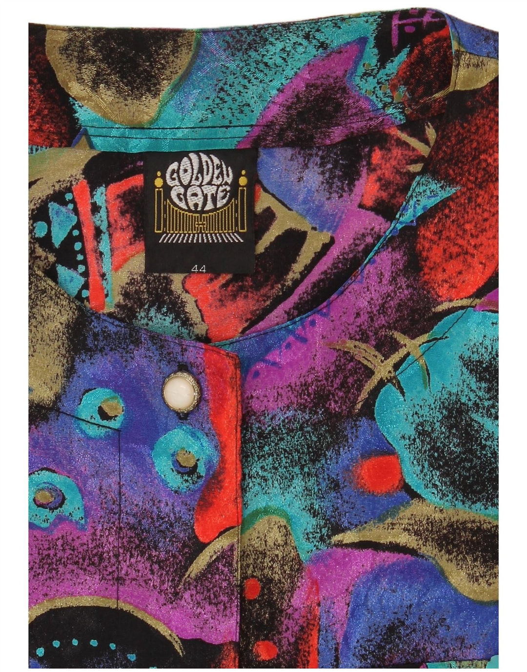 Golden Gate Damen-Hemdbluse mit abstraktem Muster IT 44 Medium Mehrfarbig