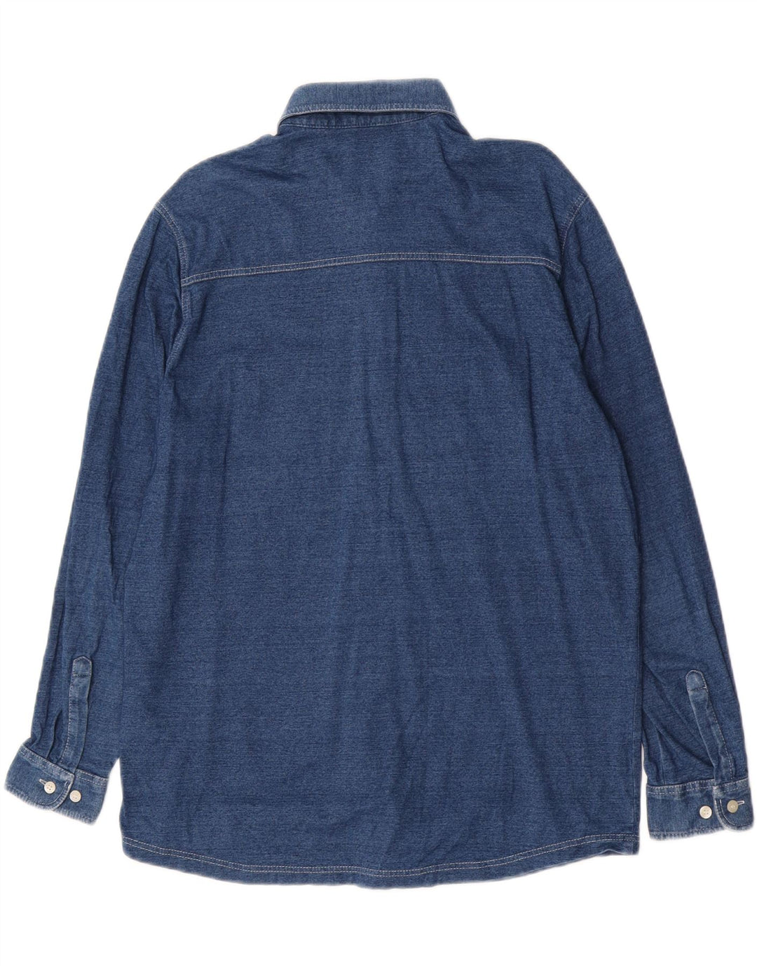 Marks & Spencer Damenhemd UK 14 Mittelmarineblaue Baumwolle