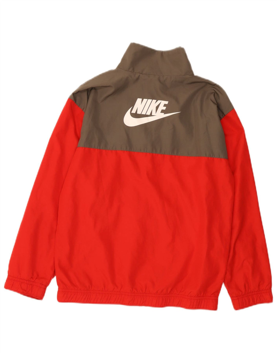 Nike Jungen-Trainingsanzugoberteil mit Grafik, 10–11 Jahre, Mittelrot, Farbblock