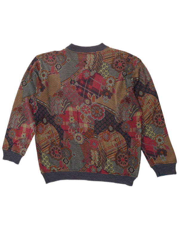 Jockey Mens Crew Neck Jumper Sweater XL Multicoloured Floral Cotton