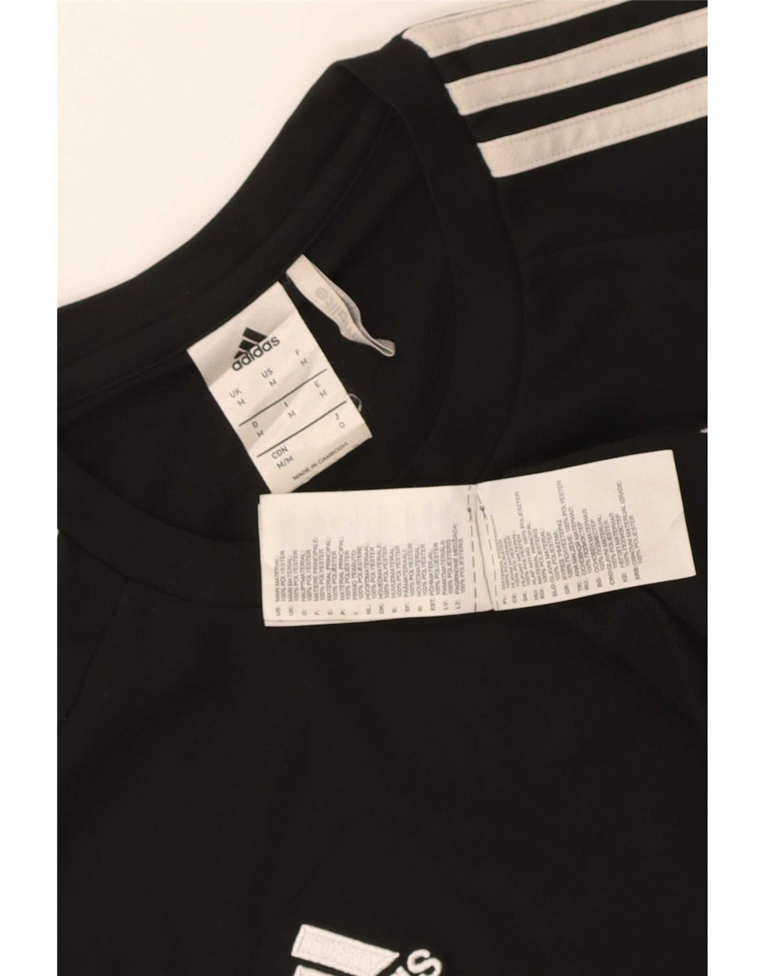 Adidas Herren Climalite T-Shirt Top Medium Schwarz Colourblock Polyester