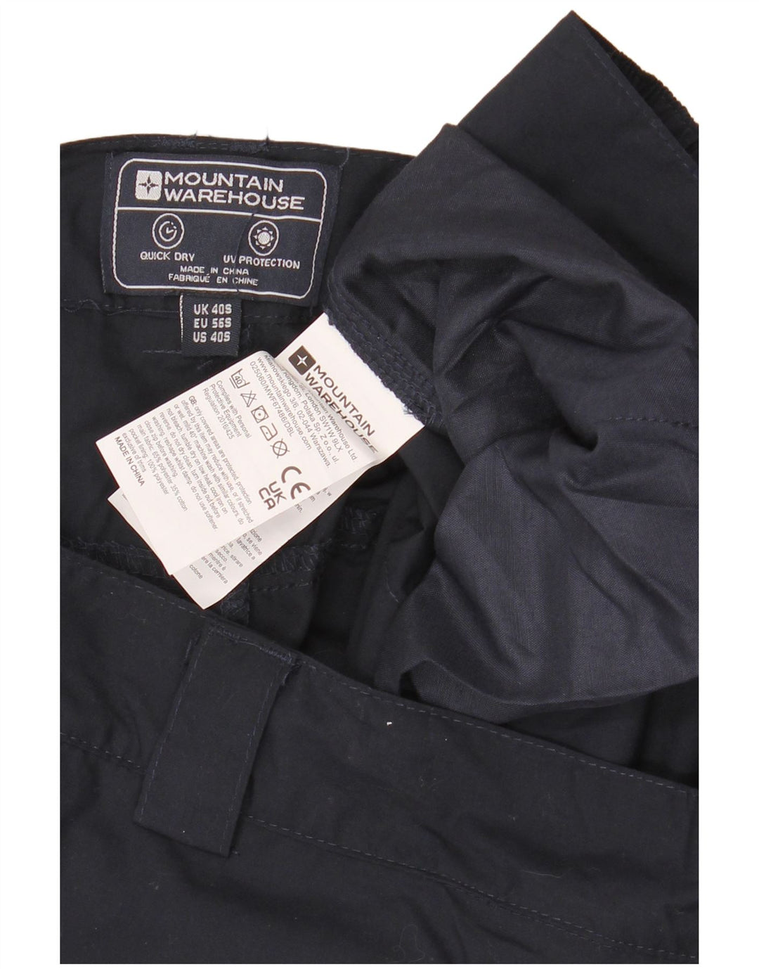 Mountain Warehouse Reguläre Herren-Cargohose, W40 L30, marineblaues Polyester