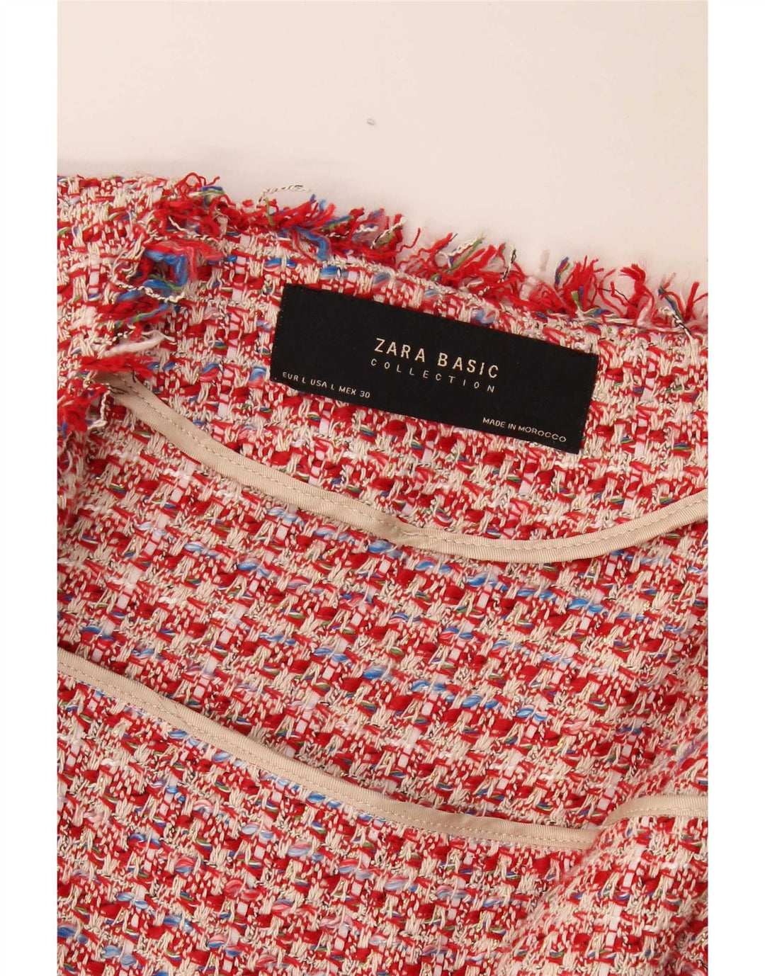 Offene Bolero-Jacke für Damen von Zara, UK 16, Größe L, rot meliert